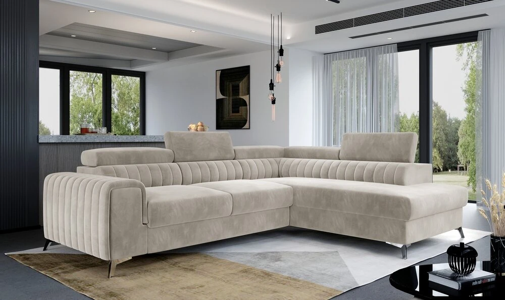 Peterborough corner sofa bed with storage P02