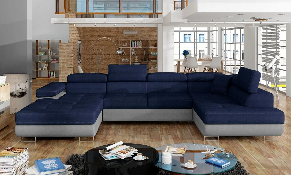 Cardiff U shaped sofa bed with storage K09/P05